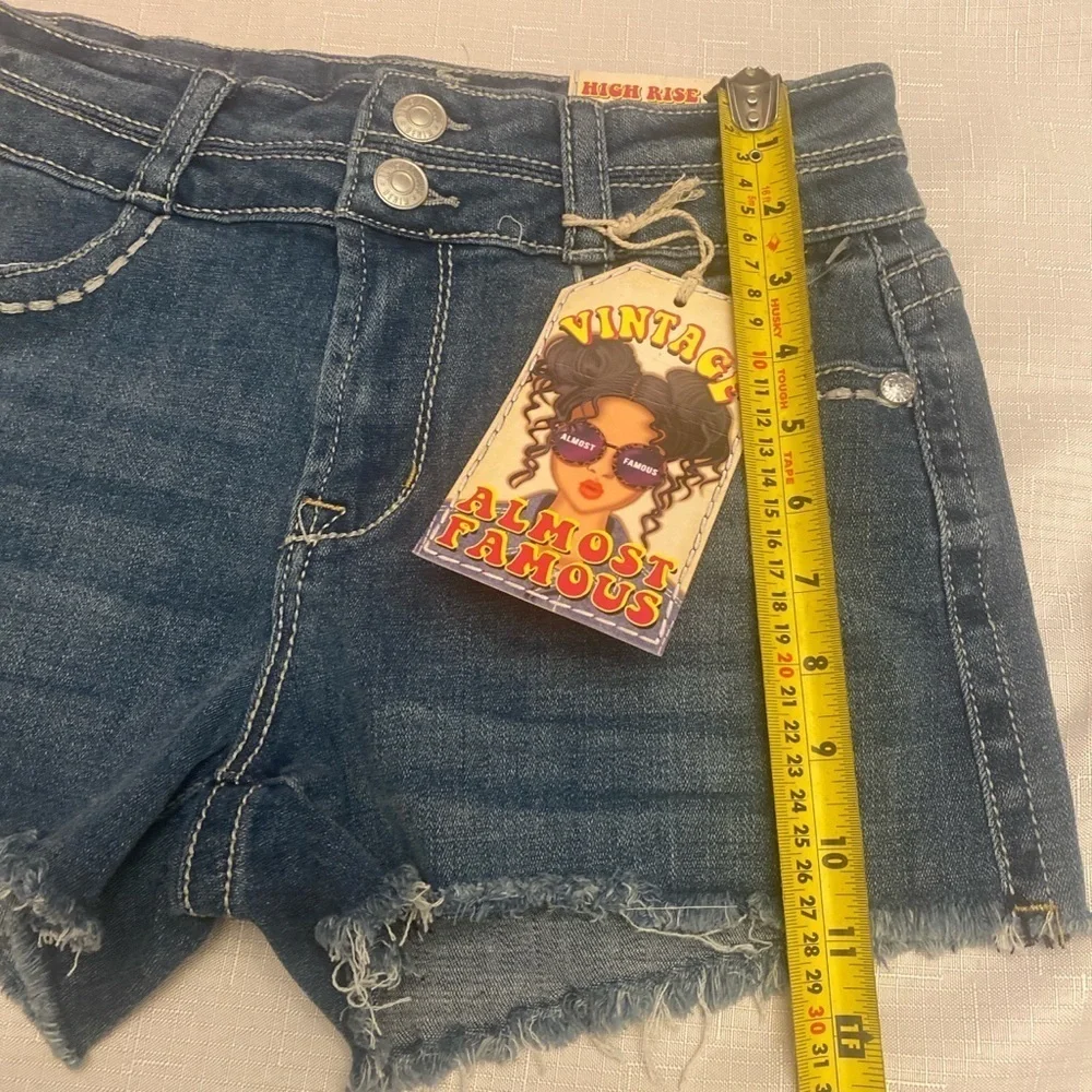 Almost Famous Blue Distressed Cut-Off Jean Shorts